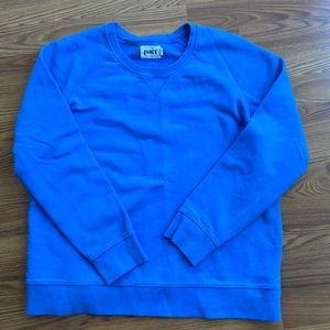 Pact xl french terry sweatshirt in cornflower blue. Fit is more like SM/Med